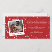 Merry Christmas Brush Script Stars 4 Fotocollage Feestdagenkaart (Achterkant)