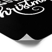 Merry Christmas Buffalo Black And White Poster (Hoek)