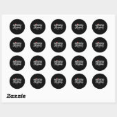 Merry Christmas Buffalo Black And White  Ronde Sticker (Vel)