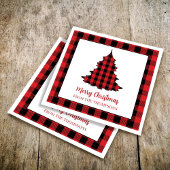 Merry Christmas Buffalo Check Pattern Custom Servet
