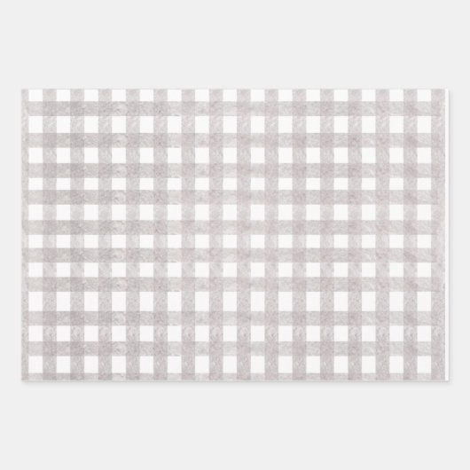 Merry Christmas Buffalo Check Wrapping Paper Set (Voorkant 2)