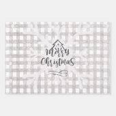 Merry Christmas Buffalo Check Wrapping Paper Set (Voorkant)