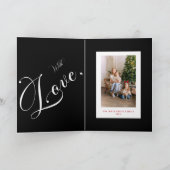 Merry Christmas Buffalo Plaid Folded Photo Kaart (Binnen)