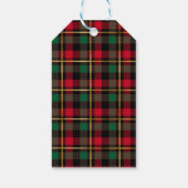 Merry Christmas Buffalo Plaid Gift Label Cadeaulabel (Achterkant)
