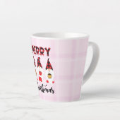 Merry Christmas- Buffalo Plaid Gnomes Latte Mok (Rechterhoek)