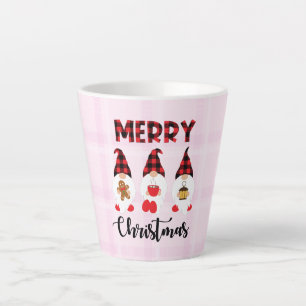 Merry Christmas- Buffalo Plaid Gnomes Latte Mok