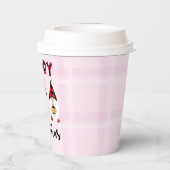 Merry Christmas- Buffalo Plaid Gnomes Papieren Bekers (Achterkant)