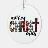 Merry CHRISTmas Buffalo Plays Keramisch Ornament (Links)