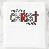 Merry CHRISTmas Buffalo Plays Rechthoekige Sticker (Tas)