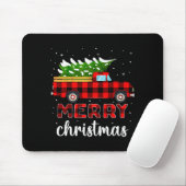 Merry Christmas Buffalo Truck Tree Red Plaid For M Muismat (Met muis)