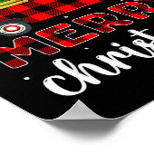 Merry Christmas Buffalo Truck Tree Red Plaid For M Poster (Hoek)