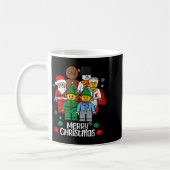 Merry Christmas Building Bricks Santa Elf Snowman  Koffiemok (Links)