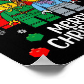 Merry Christmas Building Bricks Santa Elf Snowman  Poster (Hoek)