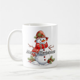 Merry Christmas Bundled-up Little Snowman Koffiemok