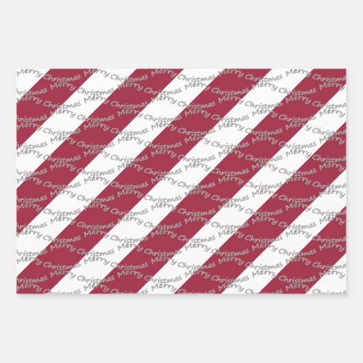Merry Christmas Burgundy Houndstooth Pattern Inpakpapier Vel (Voorkant)