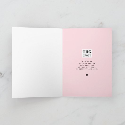 MERRY CHRISTMAS Business Company Corporate Holiday Feestdagen Kaart (Binnen)