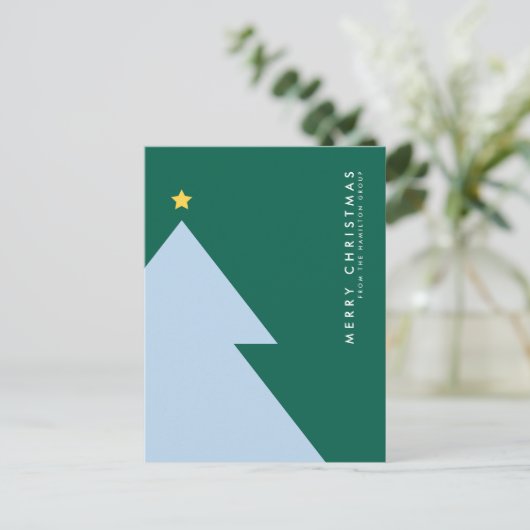 MERRY CHRISTMAS Business Company Postcar Briefkaart (Staand voorkant)