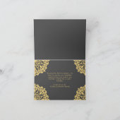 Merry Christmas Business Logo Sneeuwvlok Goud Feestdagen Kaart (Binnen)