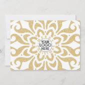 Merry Christmas Business Logo Sneeuwvlok Goud Feestdagenkaart (Voorkant)