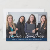Merry Christmas Business Team Photo Feestdagenkaart (Voorkant)