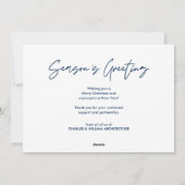 Merry Christmas Business Team Photo Feestdagenkaart (Achterkant)