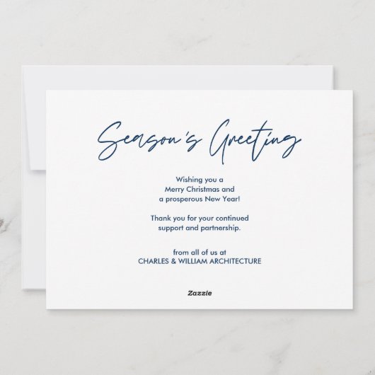 Merry Christmas Business Team Photo Feestdagenkaart (Achterkant)