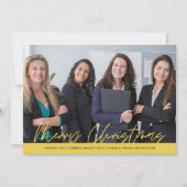 Merry Christmas Business Team Photo Feestdagenkaart (Voorkant)