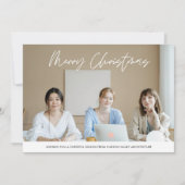 Merry Christmas Business Team Photo  Feestdagenkaart (Voorkant)