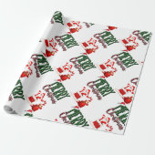 Merry Christmas by Santa- Matte Wrapping Paper Cadeaupapier (Uitgerold)