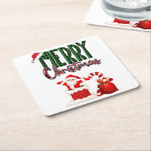 Merry Christmas by Santa - Paper Coaster Kartonnen Onderzetters (Schuin)