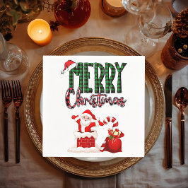 Merry Christmas by Santa - Paper Napkin Servet