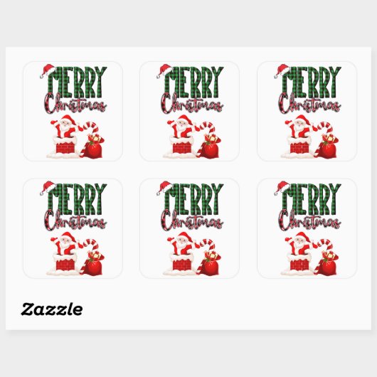 Merry Christmas by Santa - Stickers (Vel)