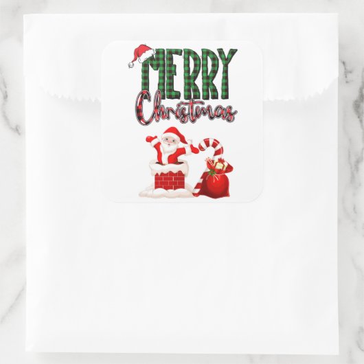 Merry Christmas by Santa - Stickers (Tas)