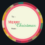 Merry Christmas Cadeau Label Sticker<br><div class="desc">Een eenvoudig kerstlabel voor uw kerstcadeaus.</div>