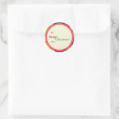 Merry Christmas Cadeau Label Sticker (Tas)