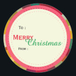 Merry Christmas Cadeau Label Sticker<br><div class="desc">Een eenvoudig kerstlabel voor uw kerstcadeaus.</div>