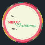 Merry Christmas Cadeau Label Sticker<br><div class="desc">Een eenvoudig kerstlabel voor uw kerstcadeaus.</div>