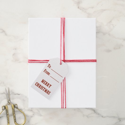 MERRY CHRISTMAS CADEAULABEL (Met Touw)