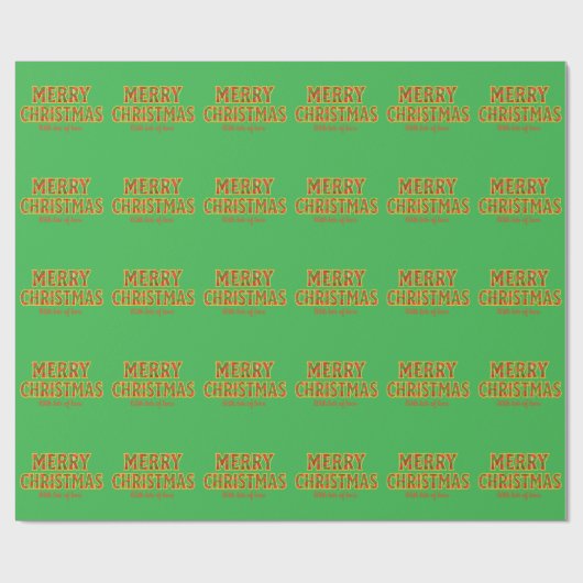 Merry Christmas Cadeaupapier (Vlak)
