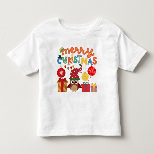 MERRY CHRISTMAS CADEAUS LIGHTS SANTA NEW YEAR EVE KINDER SHIRTS (Voorkant)