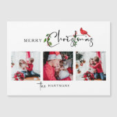 Merry Christmas Calligraphy Botanical 3 Photo (Voorkant)