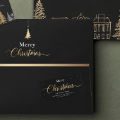 Merry Christmas Calligraphy I Return Address Label