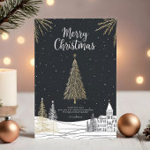 Merry Christmas Calligraphy Scrip Holiday Card Feestdagenkaart