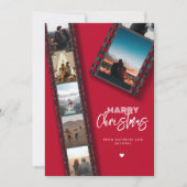 Merry Christmas Camera Roll 6 Fotocollage Feestdagenkaart (Voorkant)
