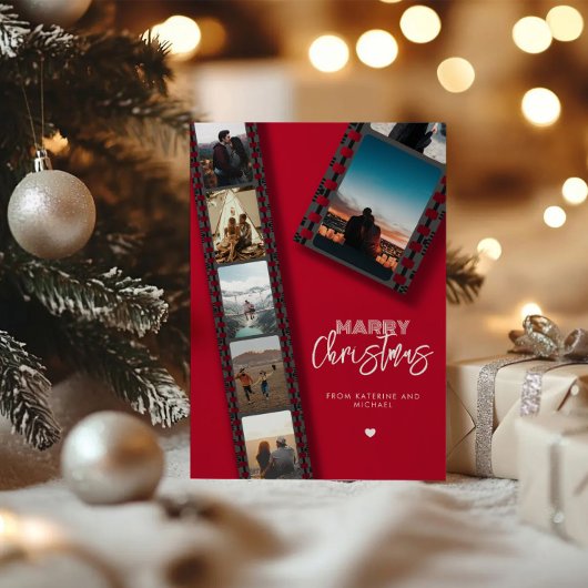 Merry Christmas Camera Roll 6 Fotocollage Feestdagenkaart