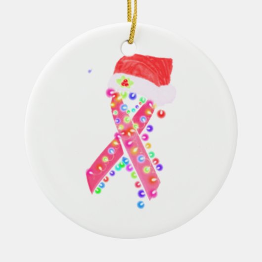MERRY CHRISTMAS CANCER KERAMISCH ORNAMENT (Voorkant)