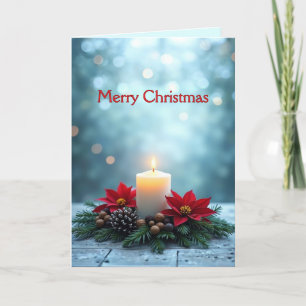 Merry Christmas Candle Note Kaart