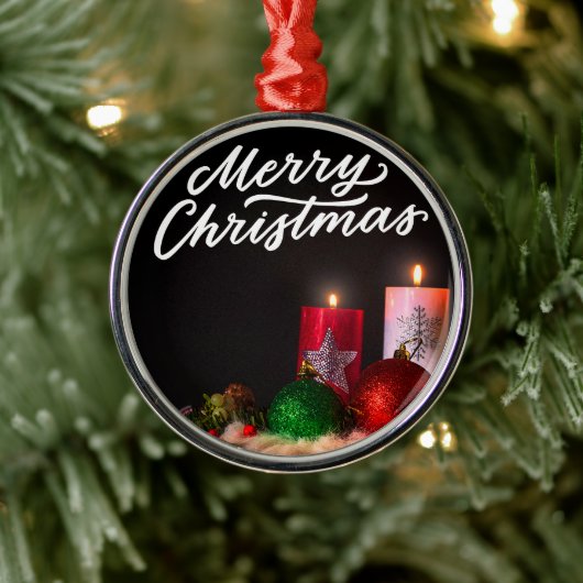 Merry Christmas Candle Ornament (Boom)