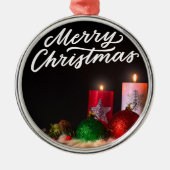 Merry Christmas Candle Ornament (Voorkant)