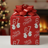 Merry Christmas Candy Cane 6-7 Meme Pattern Cadeaupapier